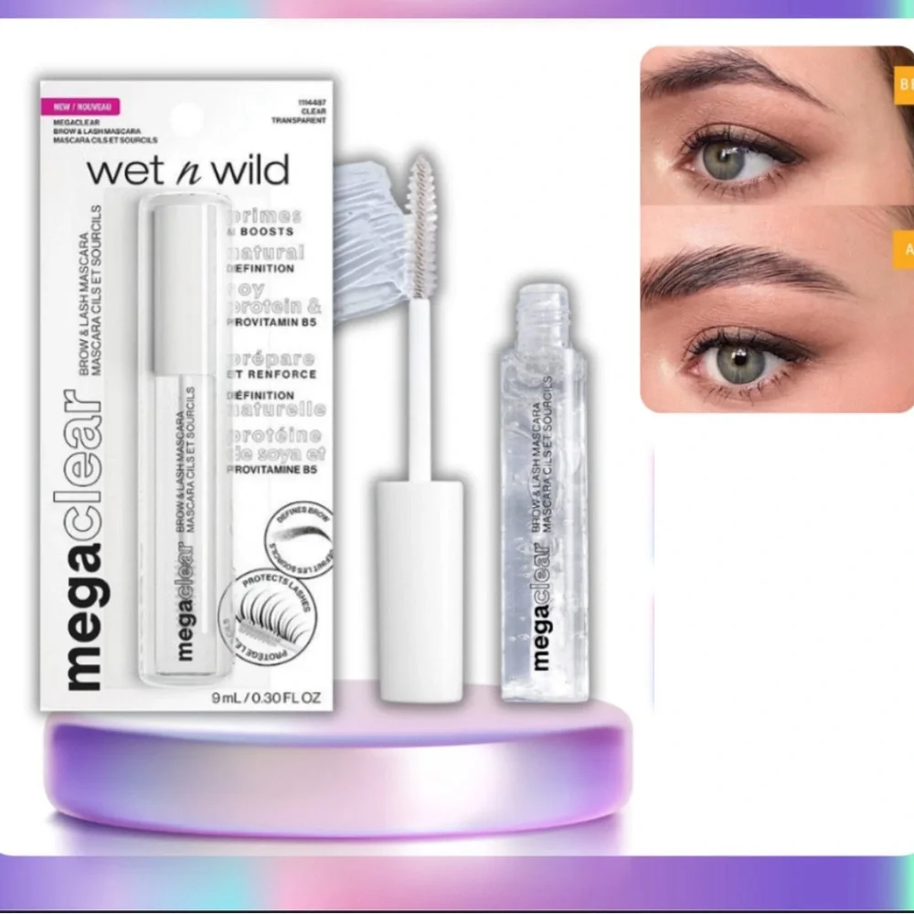 wet n wild Mega Clear Brow & Lash Mascara Fragrance Free gel 9ml 0.30 FL oz new